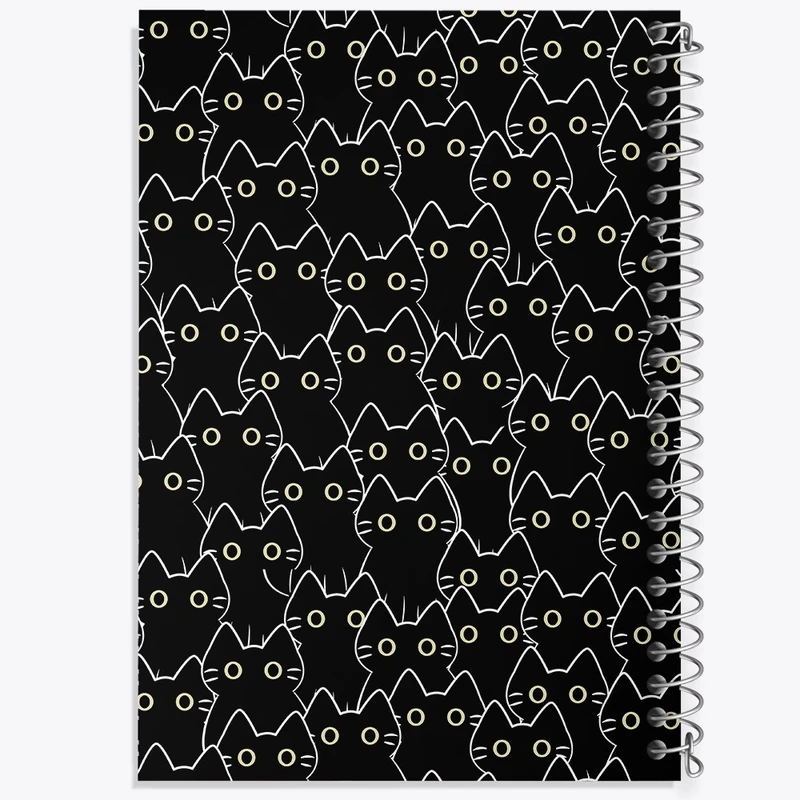 دفتر طراحی 50 برگ خندالو طرح گربه سیاه کد N446