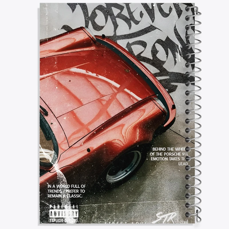 دفتر طراحی 50 برگ خندالو طرح پورشه (Porsche) کد F13522