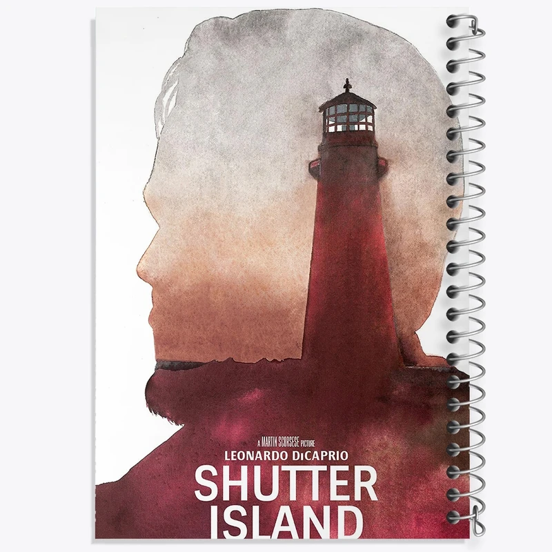 دفتر ژورنال نویسی 50 برگ خندالو مدل نقطه ای طرح جزیره شاتر (Shutter Island) کد F11364