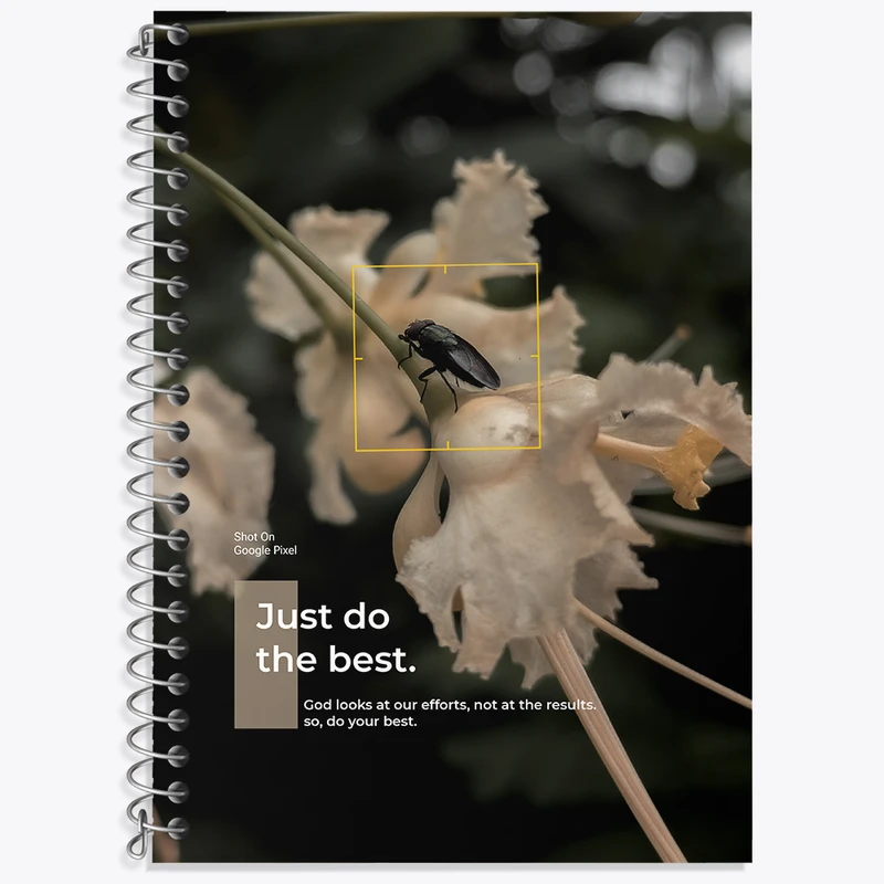 دفتر زبان 50 برگ خندالو مدل دو خط طرح Just do the best کد N7336