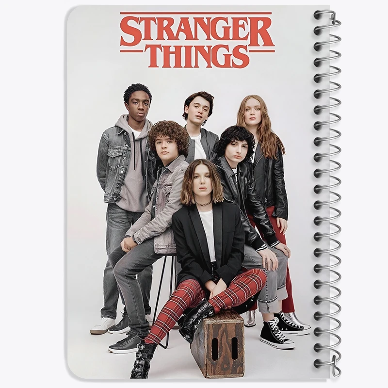دفتر یادداشت 50 برگ خندالو طرح استرنجر تینگز (Stranger Things) کد F10169