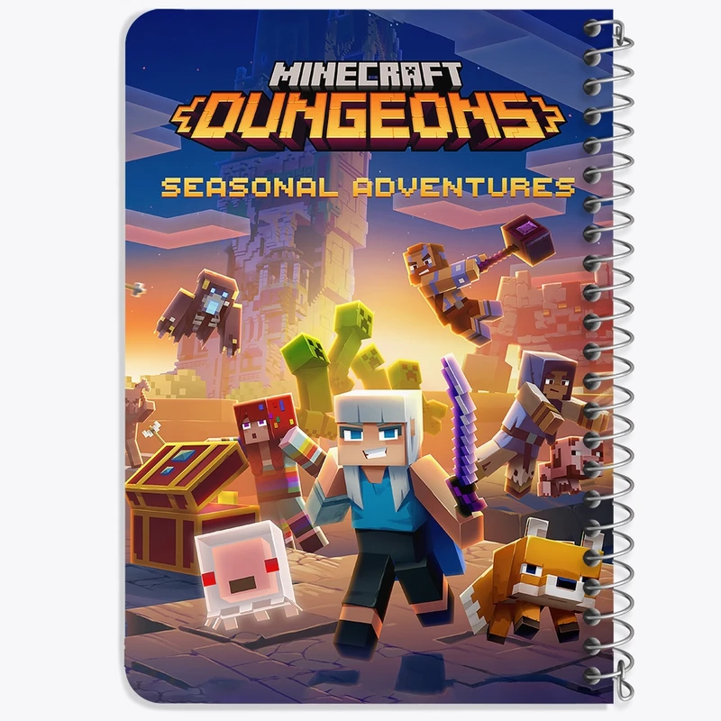 دفتر یادداشت 50 برگ خندالو طرح بازی ماینکرافت Minecraft  کد 23281