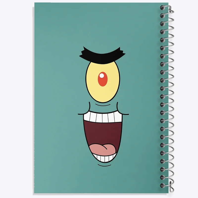 دفتر طراحی 50 برگ خندالو طرح پلانکتون باب اسفنجی کد F3302