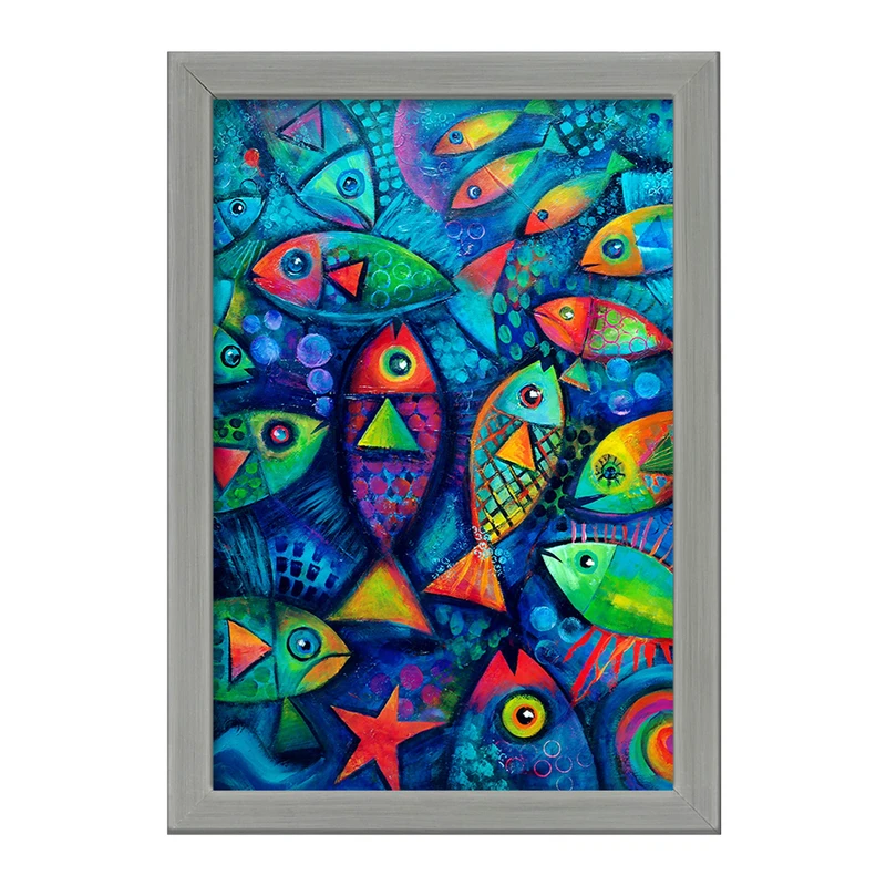 تابلو خندالو طرح نقاشی انتزاعی  کد 5315