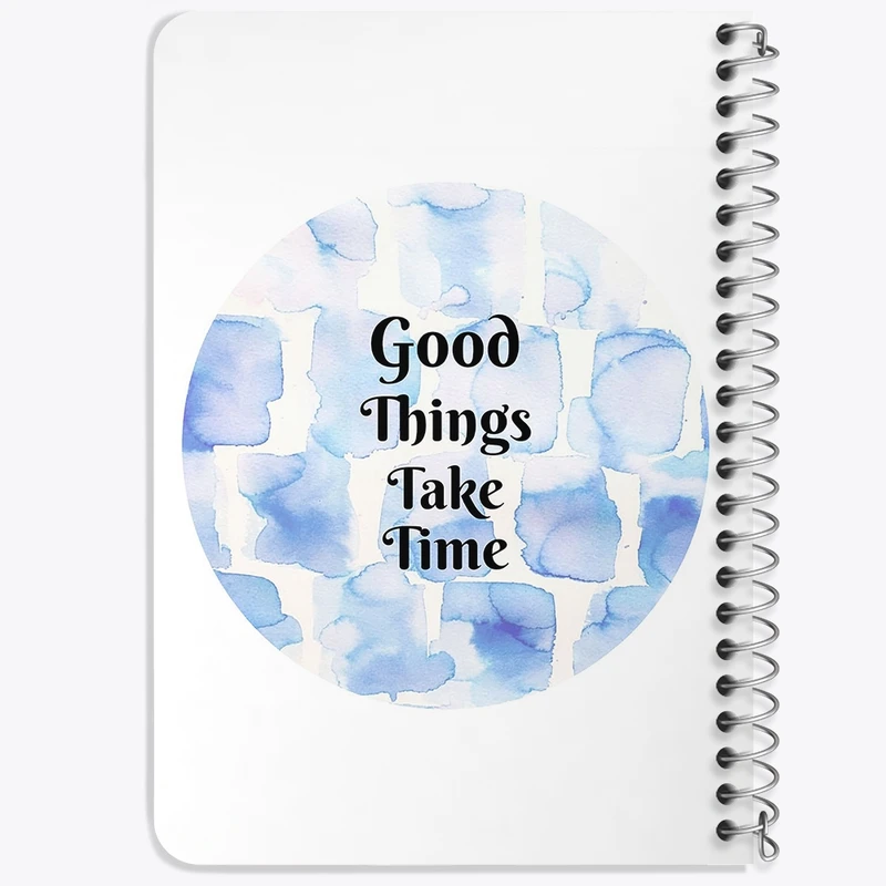 دفتر یادداشت 50 برگ خندالو طرح Good Things Take Time کد F11439