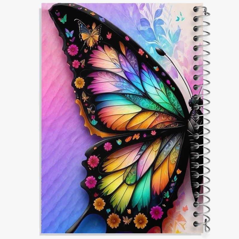 دفتر طراحی 50 برگ خندالو طرح پروانه کد F2948