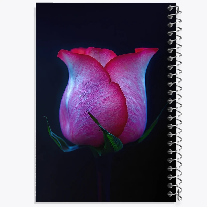 دفتر ژورنال نویسی 50 برگ خندالو مدل نقطه ای طرح گل رز کد F12013