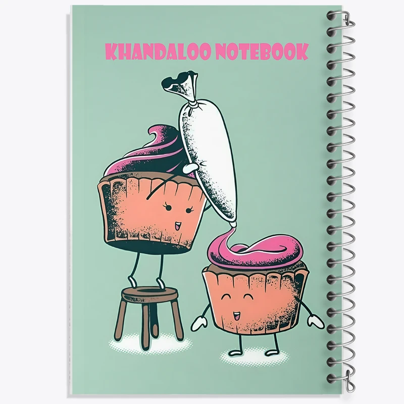 دفتر مشق 50 برگ خندالو طرح کاپ کیک کیوت کد N7380