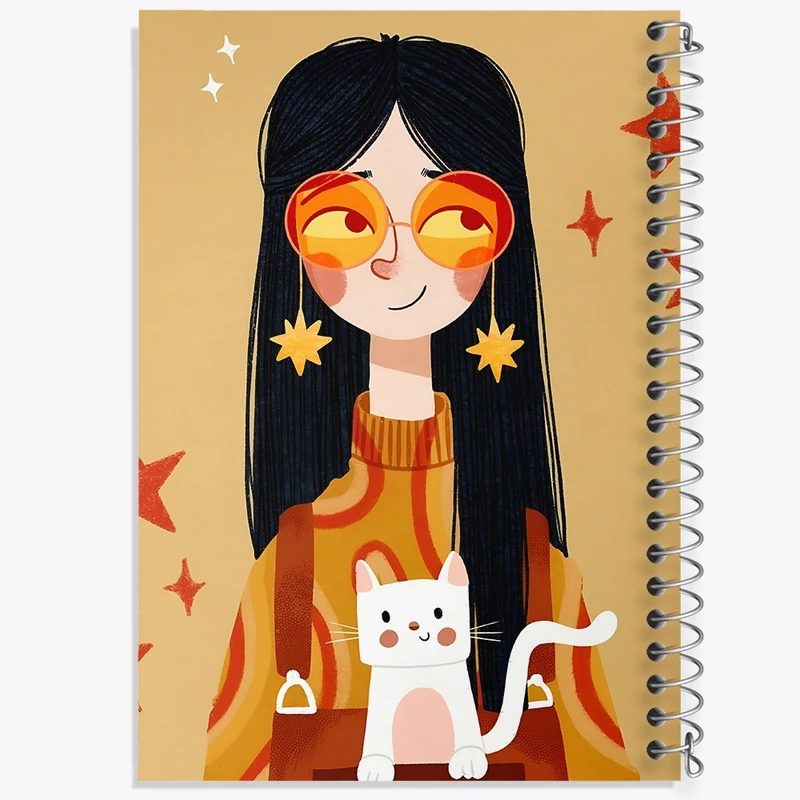 دفتر شطرنجی 50 برگ خندالو طرح دخترانه کد F4480