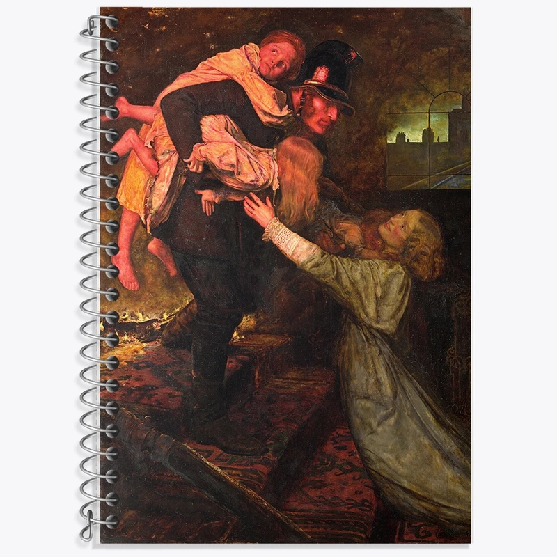 دفتر زبان 50 برگ خندالو مدل سه خط طرح نقاشی نجات اثر سر جان اورت میلیس کد F12334