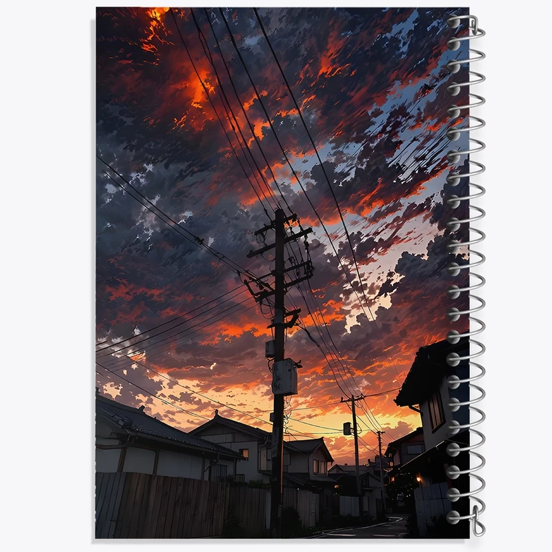 دفتر ژورنال نویسی 50 برگ خندالو مدل نقطه ای طرح آسمان شهر کد F12761