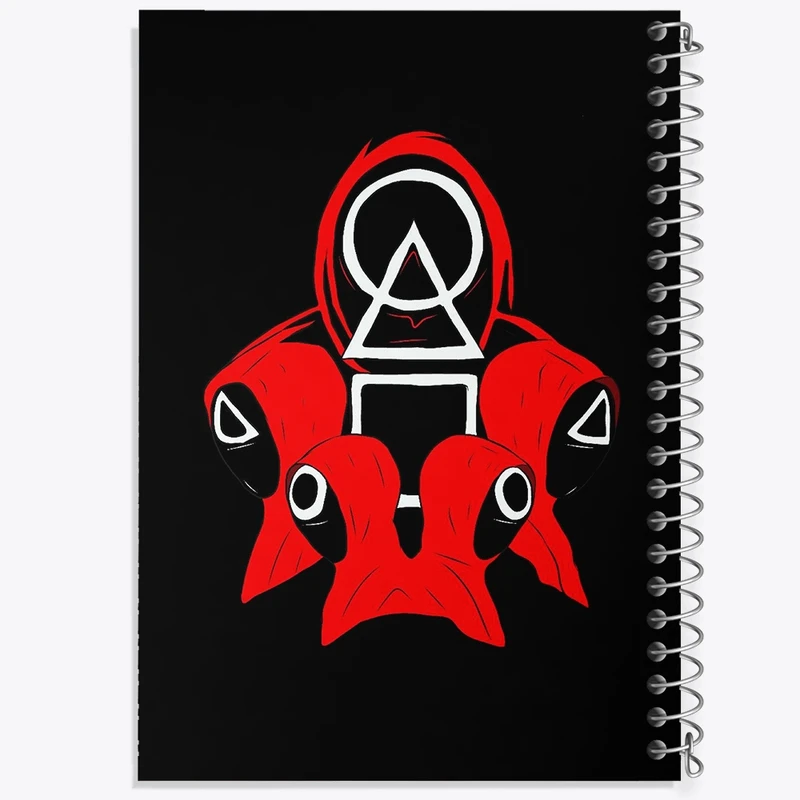 دفتر طراحی 50 برگ خندالو طرح بازی مرکب Squid Game  کد 10833