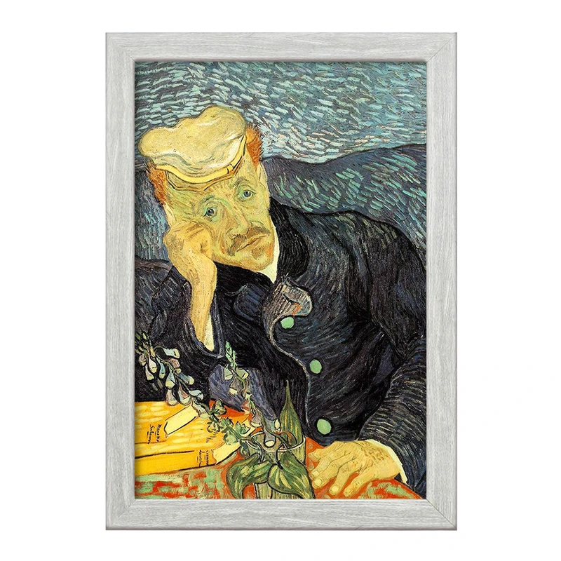 تابلو خندالو طرح نقاشی پرتره دکتر گچت اثر ونسان ون گوگ کد F12232