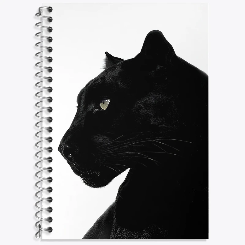 دفتر زبان 50 برگ خندالو مدل سه خط طرح ببر سیاه کد F3876