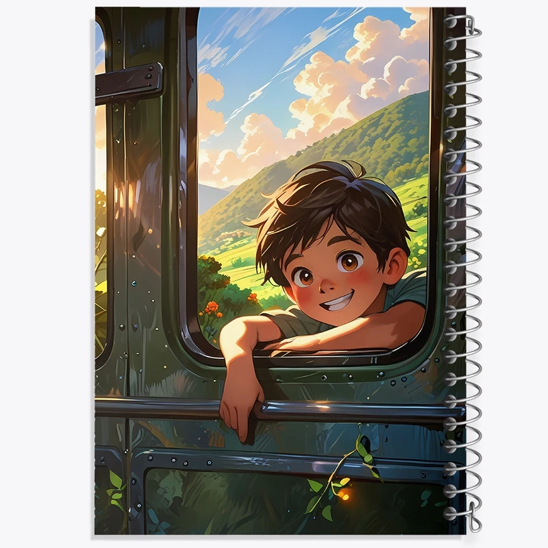 دفتر لیست خرید 50 برگ خندالو طرح پسر و قطار متروکه کد F10990