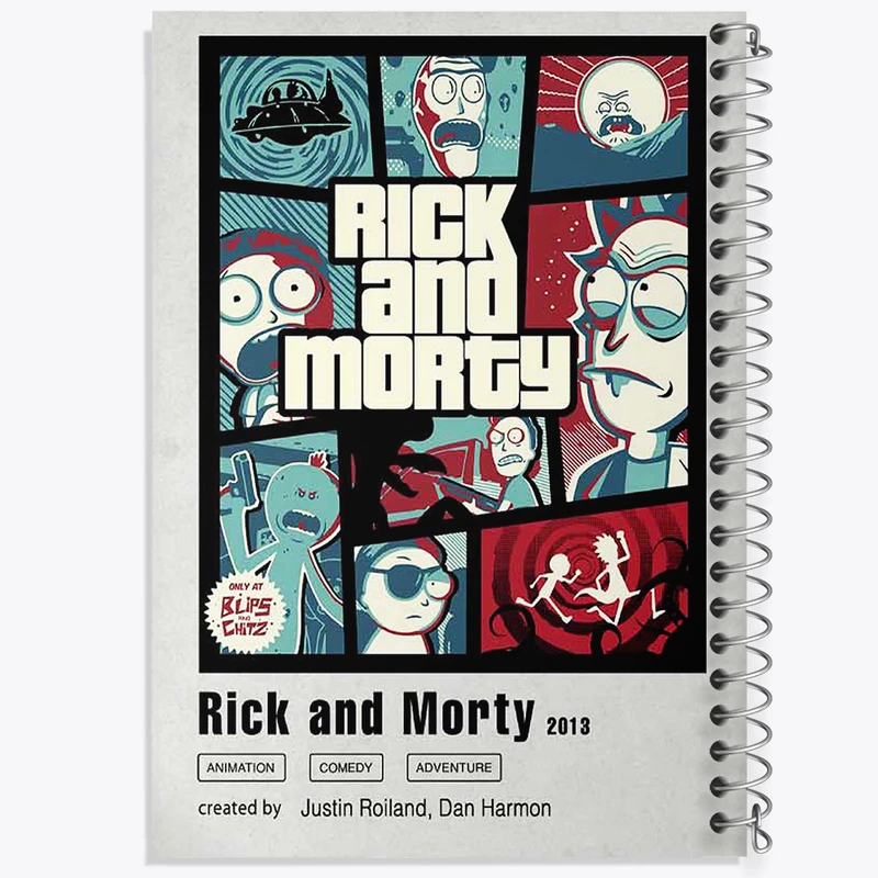 دفتر نقاشی 50 برگ خندالو طرح ریک و مورتی (Rick and Morty) کد F11462