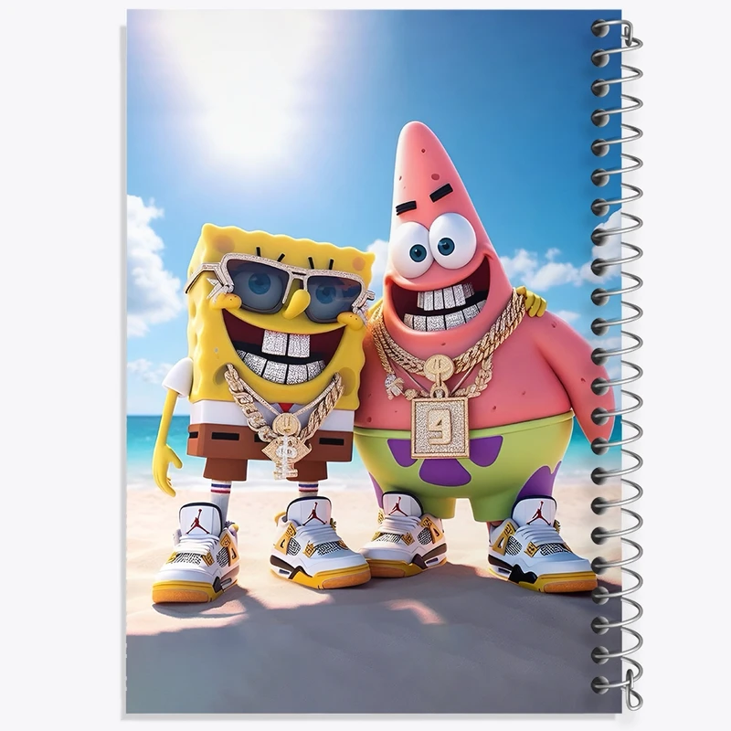 دفتر شطرنجی 50 برگ خندالو طرح باب اسفنجی و پاتریک کد F4407