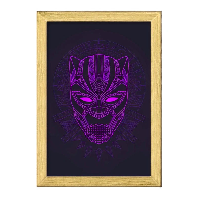 تابلو خندالو طرح پلنگ سیاه (Black Panther) کد F7455