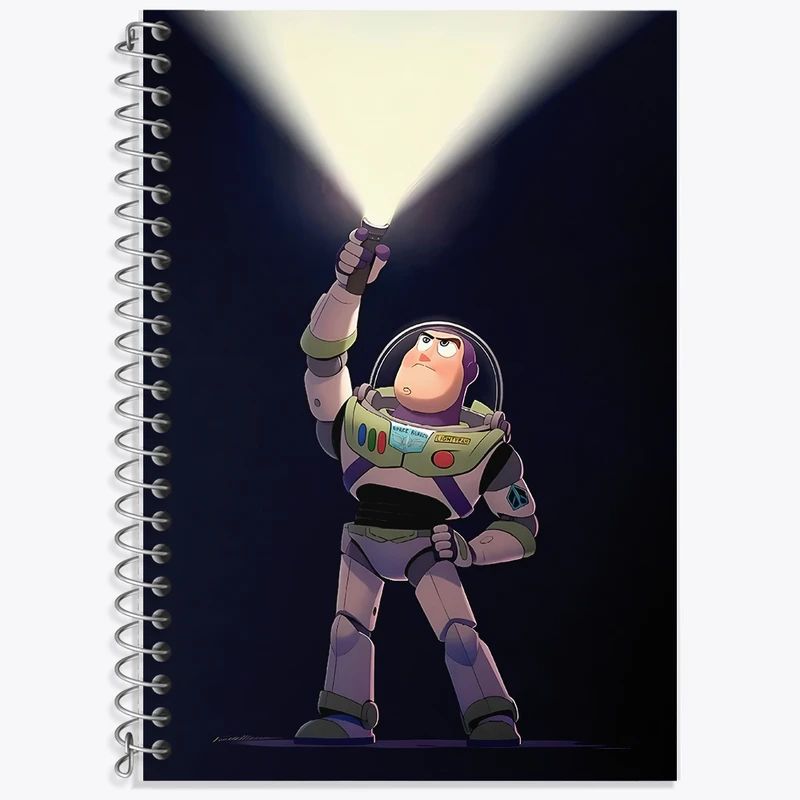 دفتر زبان دوخط 50 برگ خندالو طرح باز لایتر (Buzz Lightyear) کد F10635