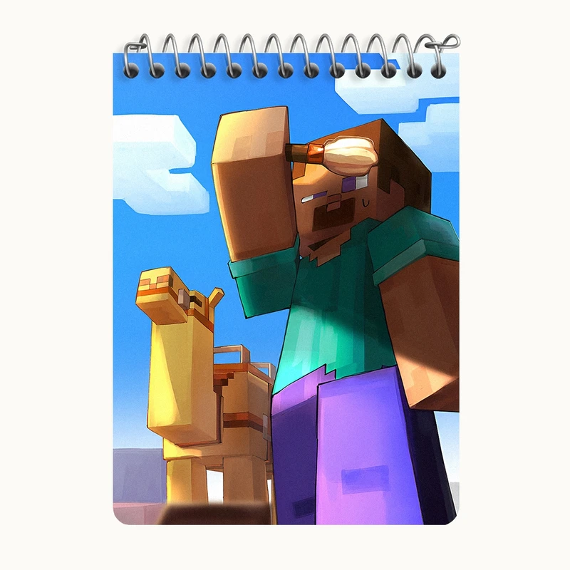 دفتر یادداشت 50 برگ خندالو طرح بازی ماینکرافت (Minecraft) کد N8713