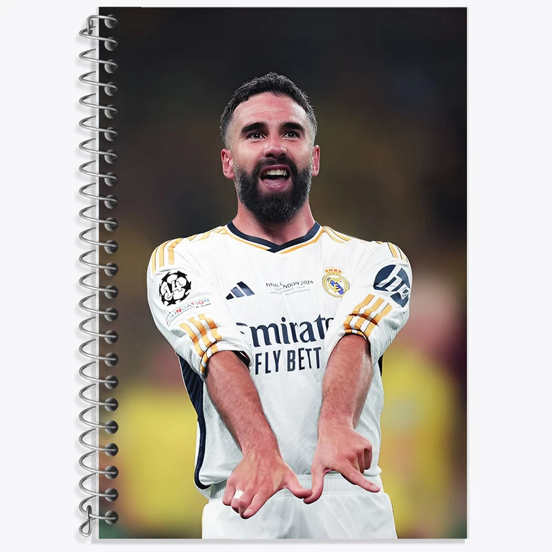 دفتر زبان دوخط 50 برگ خندالو طرح دنی کارواخال (Dani Carvajal) کد F14343