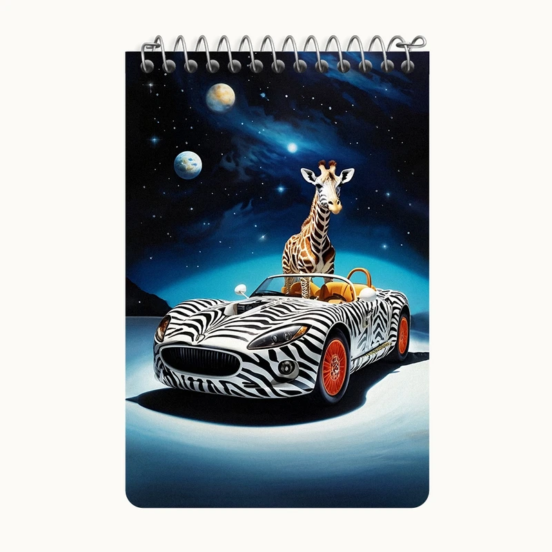 دفتر یادداشت 50 برگ خندالو طرح زرافه انتزاعی کد F10058