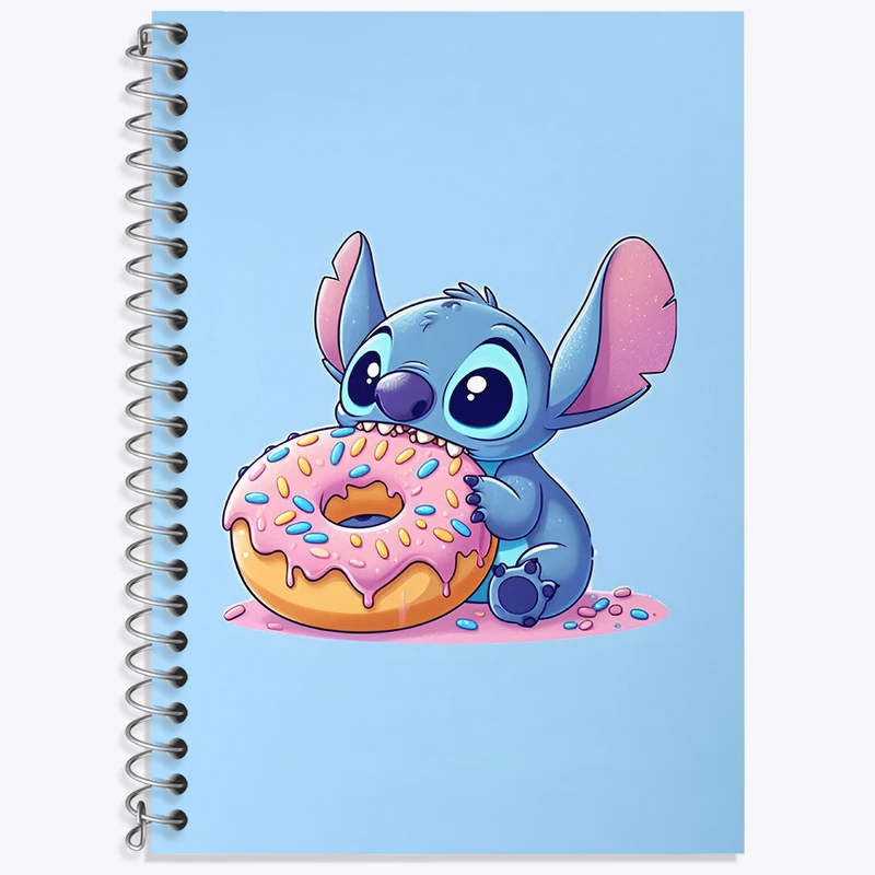 دفتر زبان دوخط 50 برگ خندالو طرح استیچ کد F3332