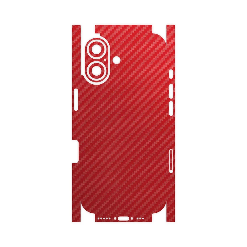 برچسب پوششی ماهوت مدل Red-Fiber-FullSkin مناسب برای گوشی موبایل اپل iPhone 17