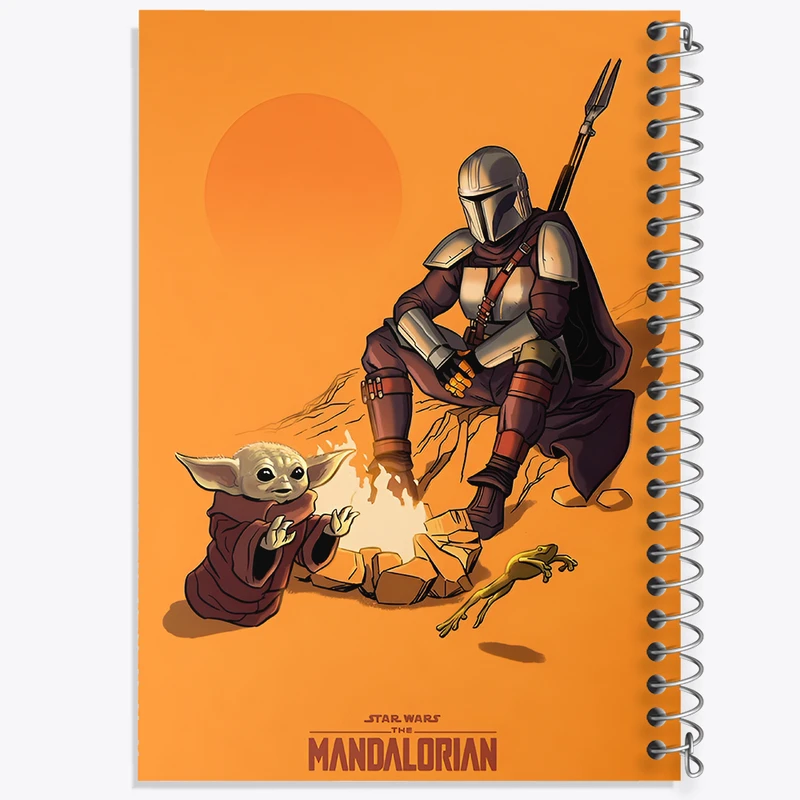 دفتر مشق 100 برگ خندالو طرح مندلورین (The Mandalorian) کد F13753