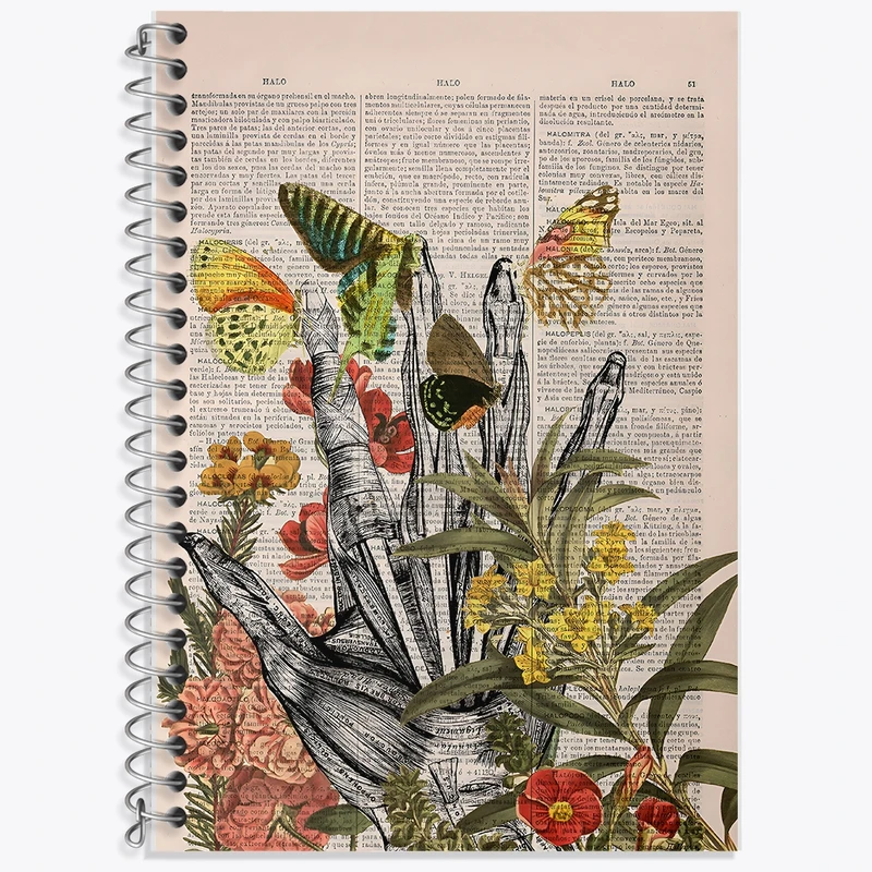 دفتر لغت 50 برگ خندالو طرح آناتومی دست (Hand Anatomy) کد F14037