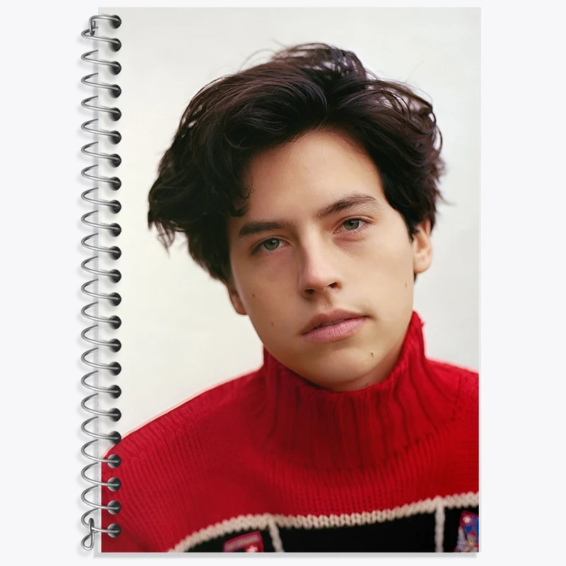 دفتر زبان 50 برگ خندالو مدل دو خط طرح کول اسپراوس(Cole Sprouse) کد F10250