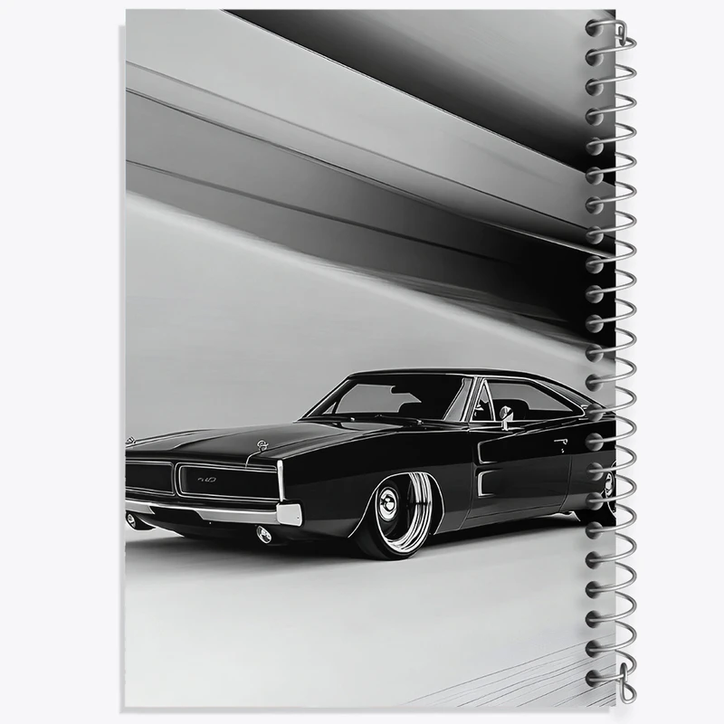 دفتر مشق 50 برگ خندالو طرح ماشین کلاسیک کد F10386