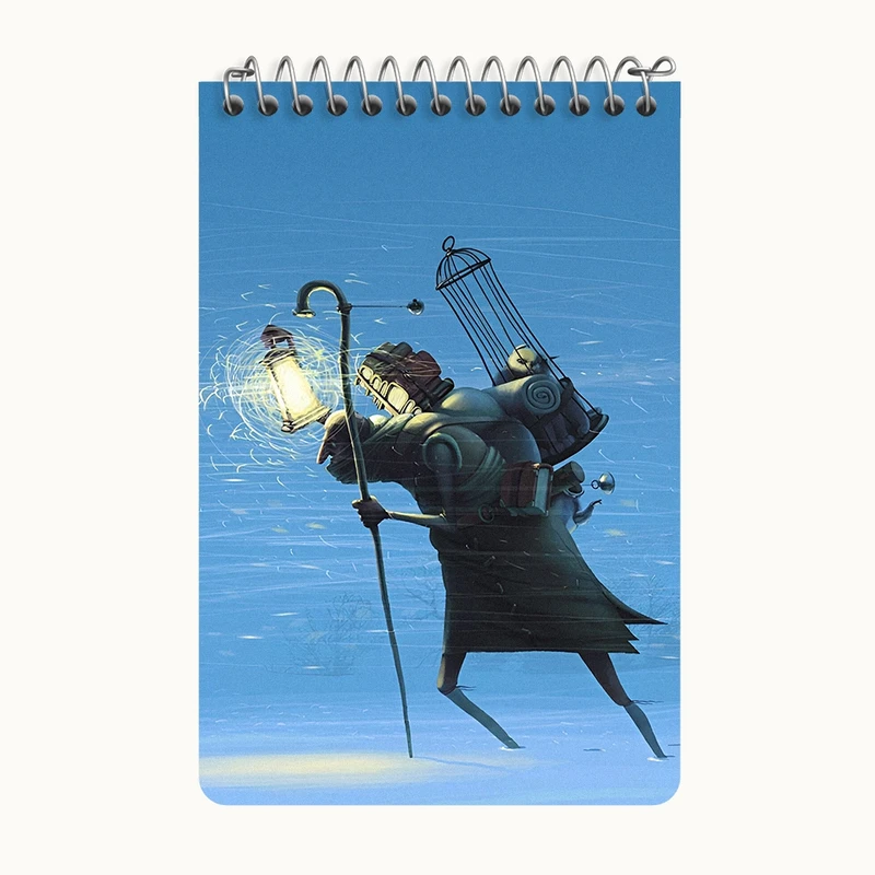 دفتر یادداشت 50 برگ خندالو طرح شب برفی کد F8720