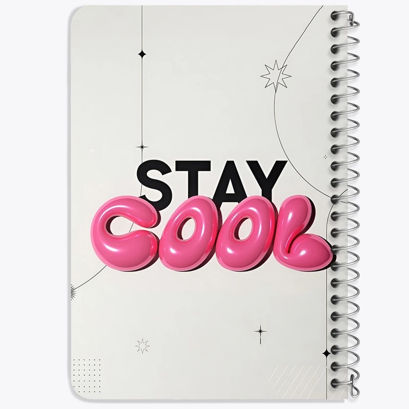 دفتر یادداشت 50 برگ خندالو طرح Stay Cool کد F10125
