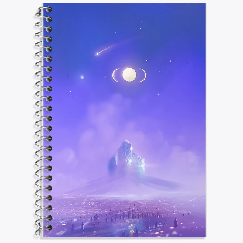 دفتر زبان 50 برگ خندالو مدل دو خط طرح فضایی کد F12524