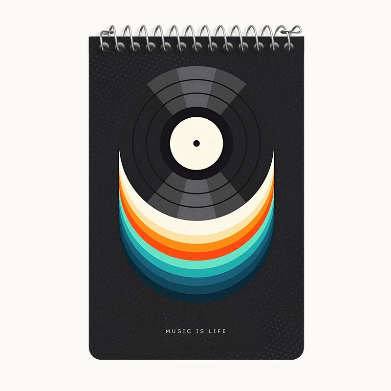 دفتر یادداشت 50 برگ خندالو طرح موزیک کد F9719