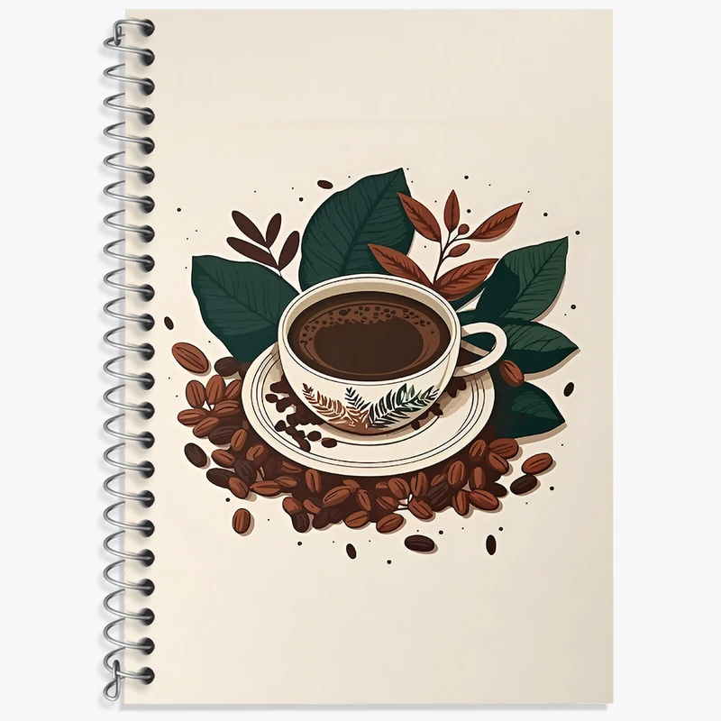 دفتر نت موسیقی 50 برگ خندالو طرح فنجان قهوه کد F4256