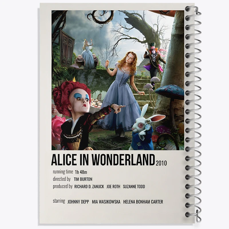 دفتر نقاشی 50 برگ خندالو طرح آلیس در سرزمین عجایب کد F13337