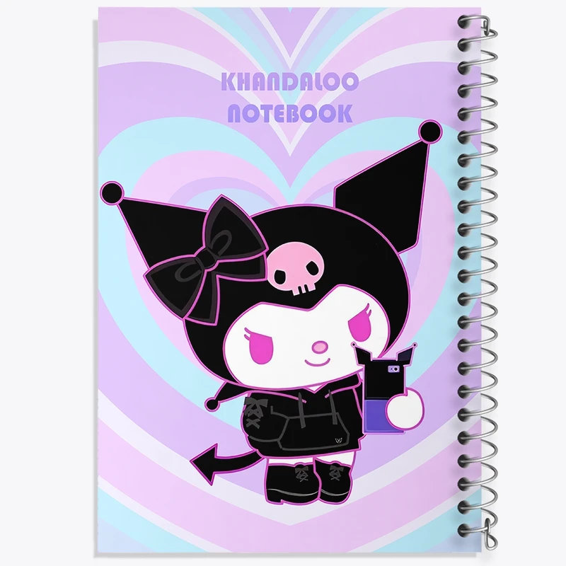 دفتر شطرنجی 50 برگ خندالو طرح کرومی (Kuromi) کد N8990