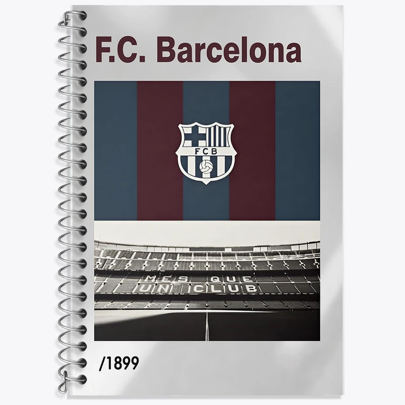 دفتر زبان 50 برگ خندالو مدل دو خط طرح بارسلونا (Barcelona) کد F13870