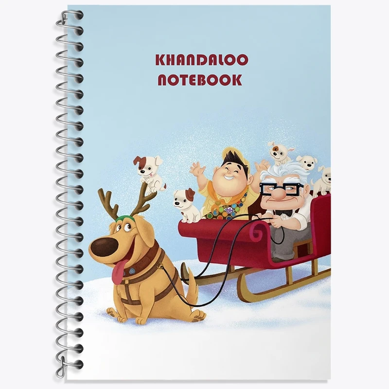 دفتر زبان 50 برگ خندالو مدل سه خط طرح آپ (Up) کد N6389