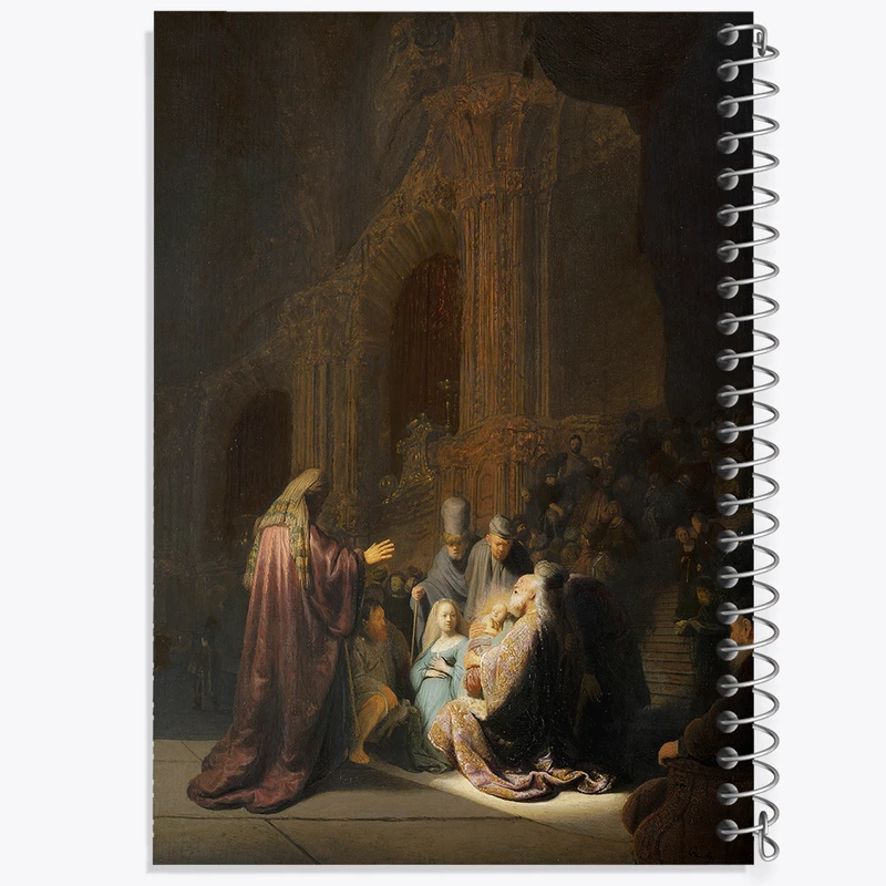 دفتر نقاشی 50 برگ خندالو طرح نقاشی آهنگ ستایش سیمئون اثر رامبراند کد F12243