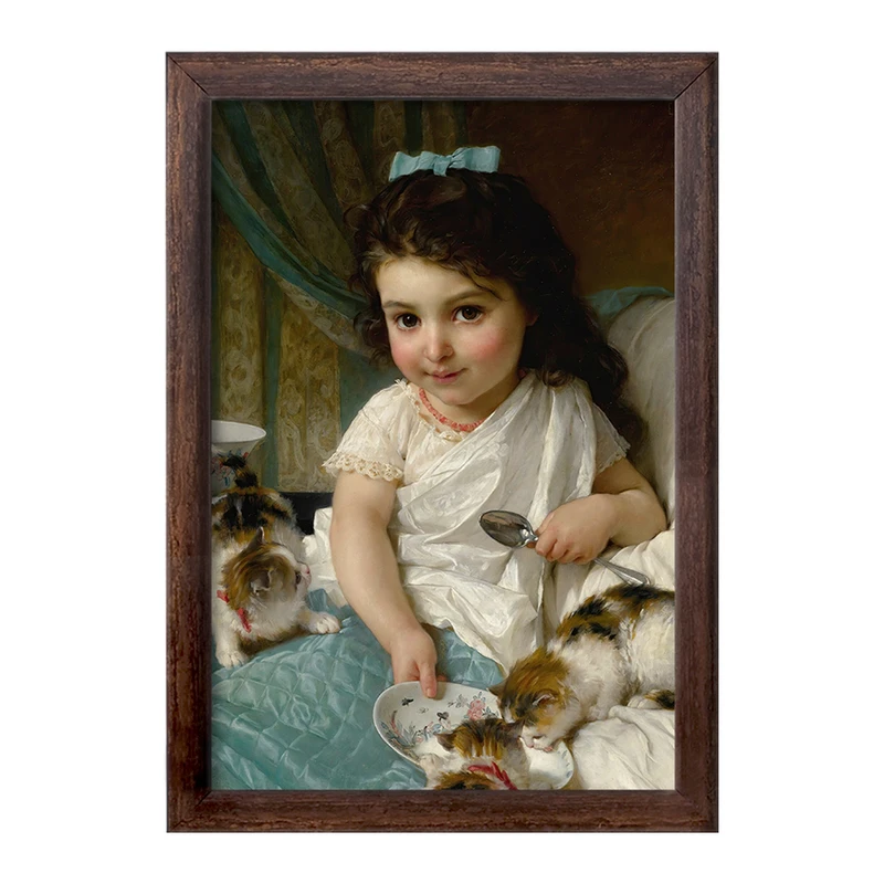 تابلو خندالو طرح نقاشی غذای صبح اثر امیل مونیر کد F12341