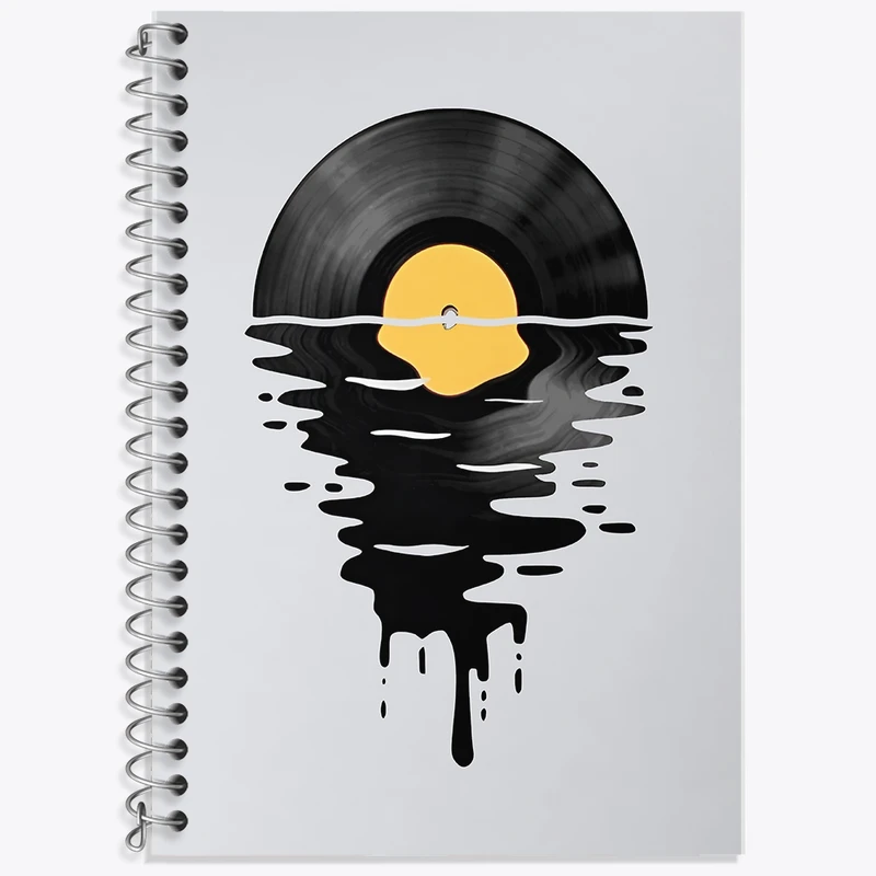 دفتر لغت 50 برگ خندالو طرح صفحه گرامافون کد F12860