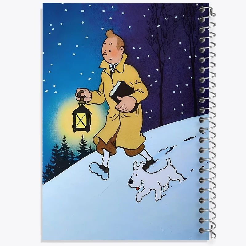 دفتر شطرنجی 50 برگ خندالو طرح تن تن (Tintin) کد F10329