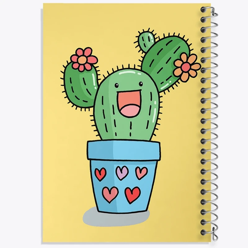 دفتر طراحی 50 برگ خندالو طرح کاکتوس کد 25485