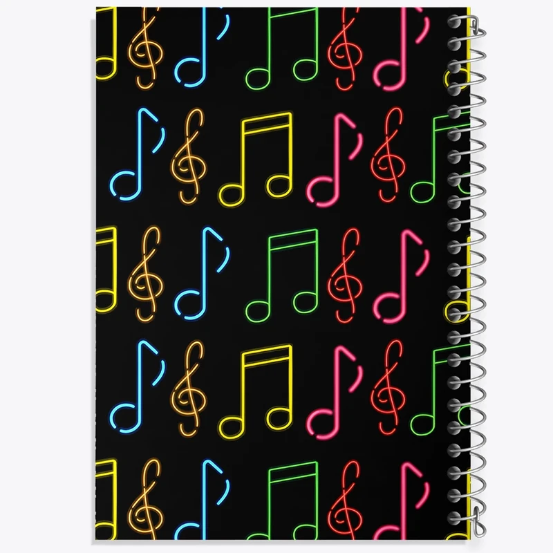 دفتر شطرنجی 50 برگ خندالو طرح نت موسیقی کد N8076