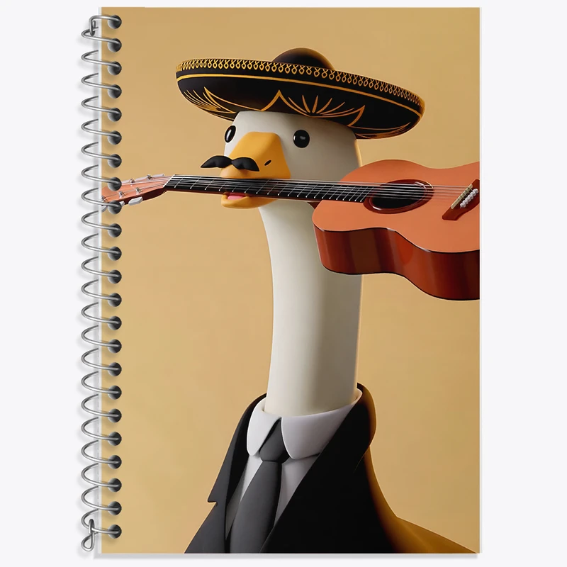 دفتر نت موسیقی 50 برگ خندالو طرح اردک نوازنده کد F10059