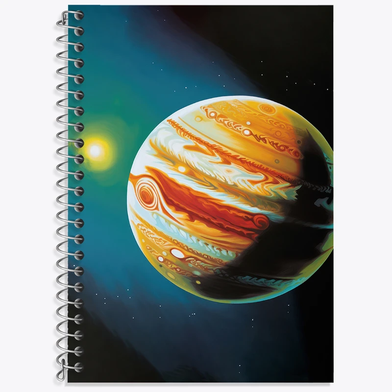 دفتر زبان دوخط 50 برگ خندالو طرح کهکشان کد F3211