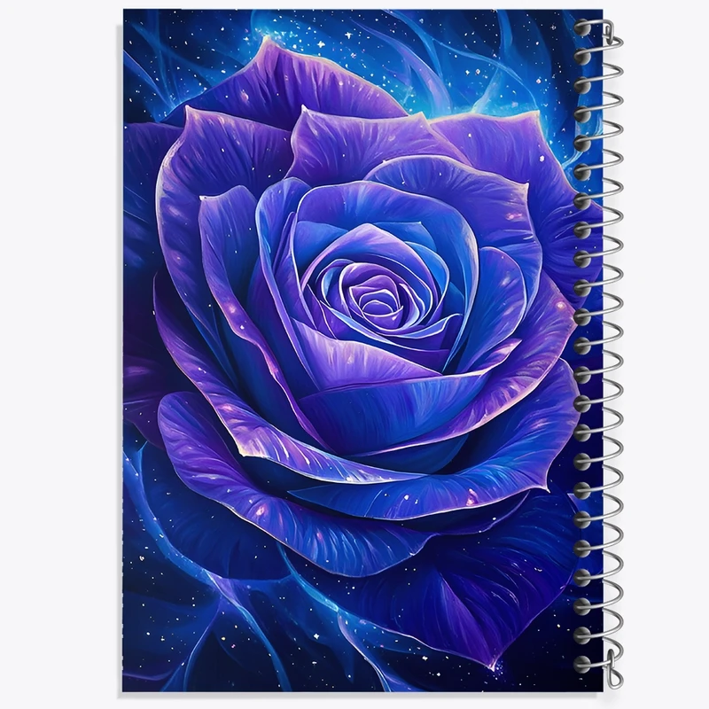 دفتر ژورنال نویسی 50 برگ خندالو مدل نقطه ای طرح گل بنفش کد F9019